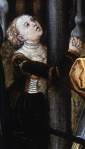 No images of Ursula von Münsterberg are known to exist. This painting, by Lucas Cranach the Elder, represents Mary Magdalene. Ursula was a member of a monastic community called the Order of Mary Magdalene the Penitent.